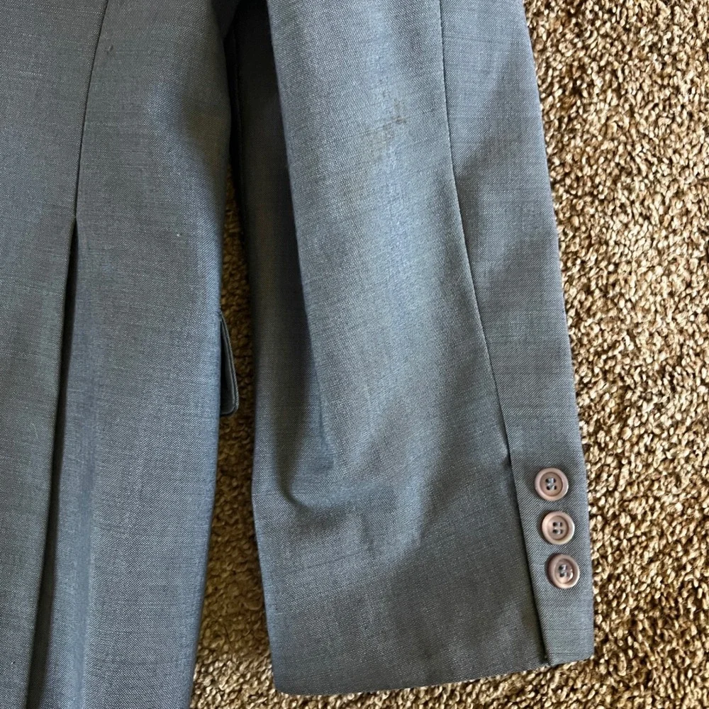 Vintage Sunward Blazer Sport Coat Two Button Collared‎ Jacket Gray Blue